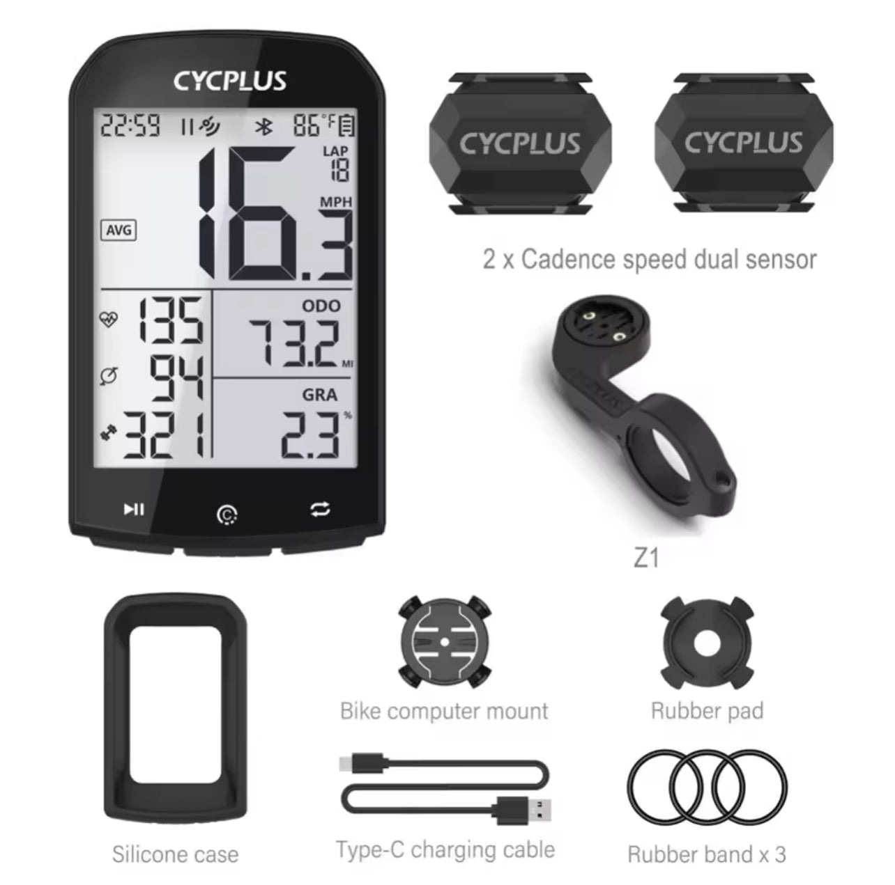 CYCPLUS PRO (M1) Bicycle Computer - MiCycle 